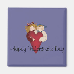Country Couple Happy Valentine's Day Magnet