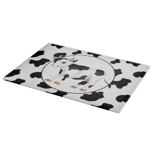 Country cow cartoon cutting board