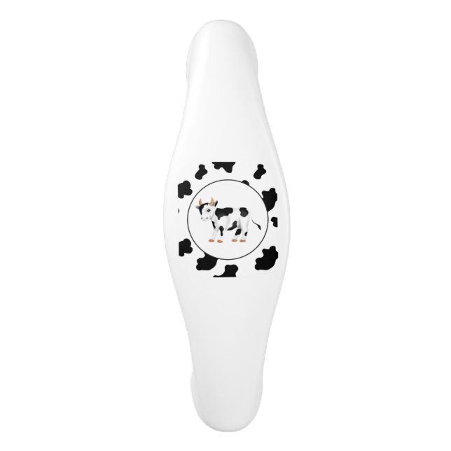 Country Cow ceramic cabinet pull (Front)