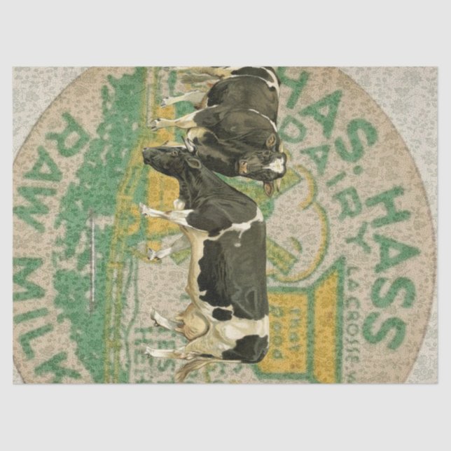 Country Cow Decoupage Tissue Tissue Paper (Front)