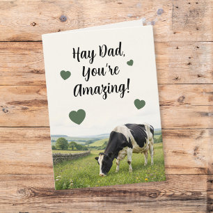 Country Cow Farm Dad Amazing Father’s Day Card