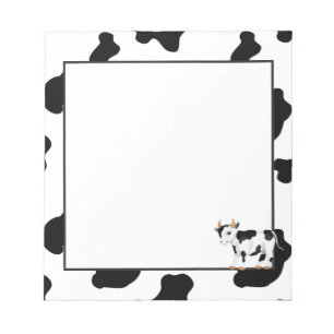 Country cow fun cartoon notepad