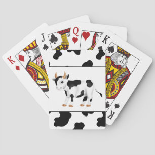 Country cow fun playing cards