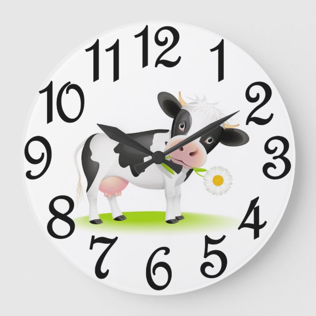 Country Cow Large Clock (Front)