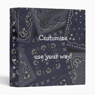 Country Cowboy Blue Bandana Avery Binder