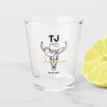 Country Cowboy Personalized Groomsmen Monogram Shot Glass<br><div class="desc">Personalized gifts for groomsmen with old western cowboy theme. Decorated with cowboy hat with vintage western font. Text and background colour are editable using the Design Tool to fit your occasion. Get this customize gift for wedding,  bachelor party,  engagement party or any other special occasions.</div>