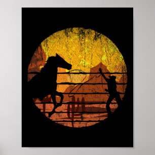 Country Cowboy Western Horseck Riding Cowboy  Poster