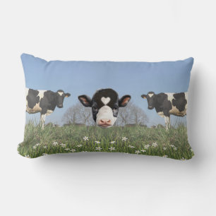 Country Cows and Customizable Cow Face Lumbar Pillow