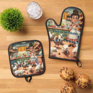 Country Cozy Oven Mitt & Pot Holder Set