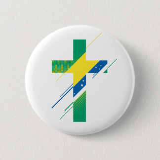 Country & Creed - Brazil 2 Inch Round Button