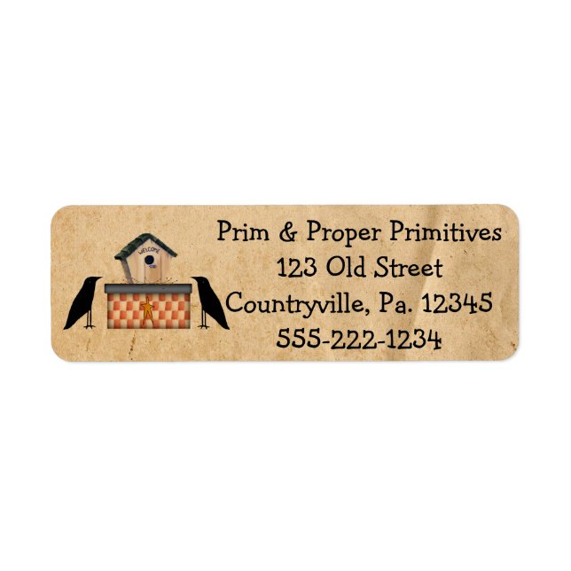 Country Crows Business Label (Front)