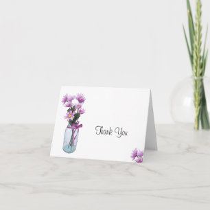 Country Daisies Mason Jar Thank You Card