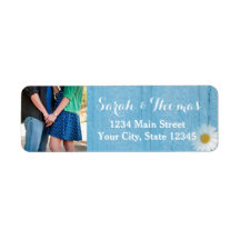 Country Daisy Photo Return Address Labels
