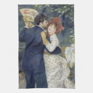 Country Dance by Pierre Renoir, Vintage Fine Art Kitchen Towel