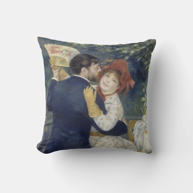 Country Dance - Renoir Impressionist Painting Throw Pillow (Front)
