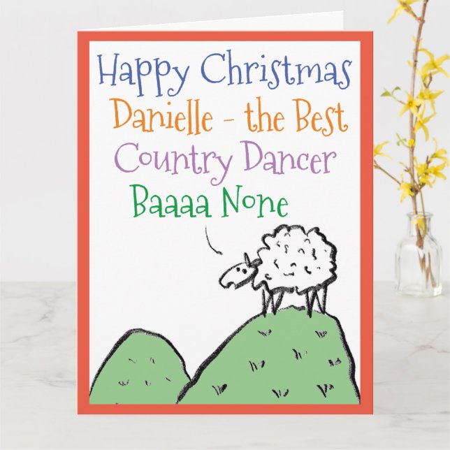Country Dancer Bonne Carte de Noël (Fleur jaune)