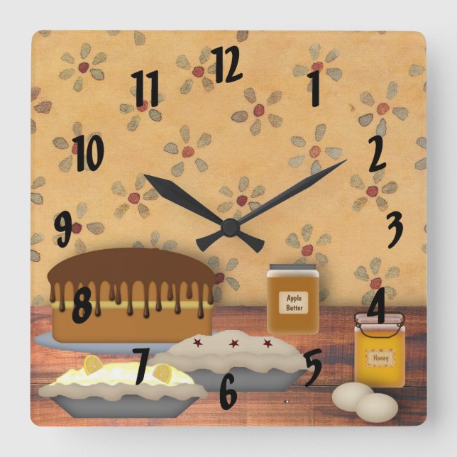 Country Desserts Wall Clock (Front)