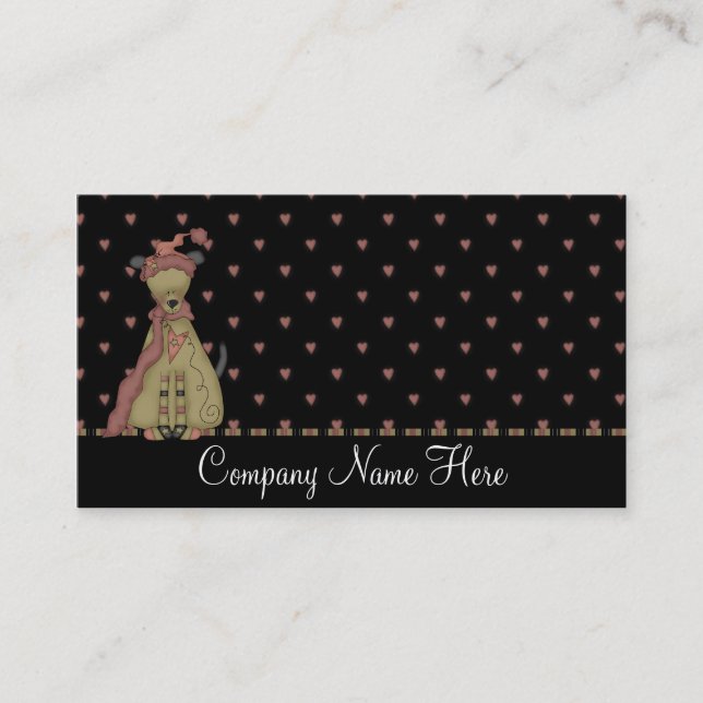 Country Dressed Brown Dog Business Cards (Front)