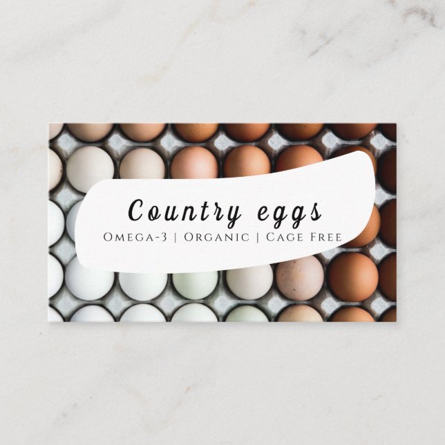 Country eggs business card (Front)