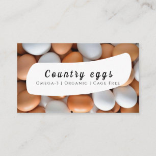 Country eggs business card