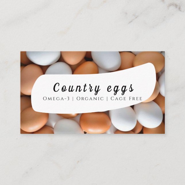 Country eggs business card (Front)