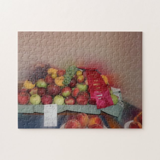 Country Fair Fall Harvest Fruit Display Jigsaw Puzzle (Horizontal)