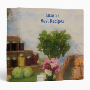 Country Fair Harvest Display Personalized Recipe Binder