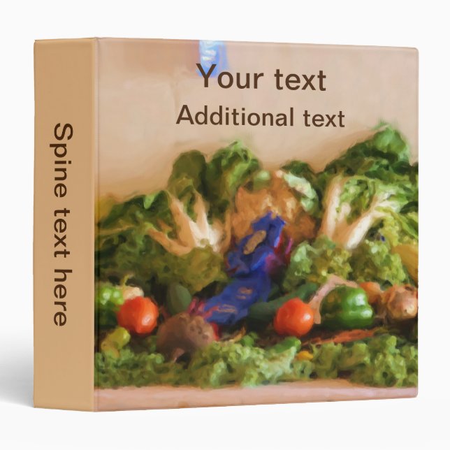 Country Fair Vegetable Prize Painting Personalized Binder (Front/Spine)