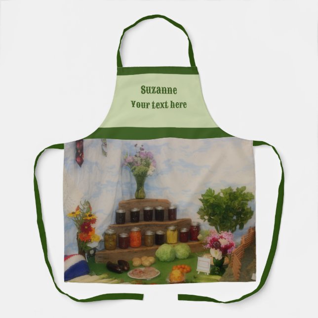 Country Fair Vegetables Personalized Apron (Front)