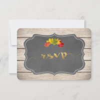 Country Fall Feuilles de musique Mariage RSVP