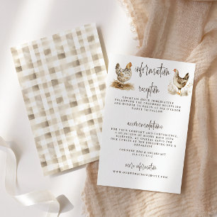 Country Farm Chicken Wedding Enclosure Cards