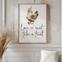 Country Farm Chicken Wedding Love is Sweet Favour 