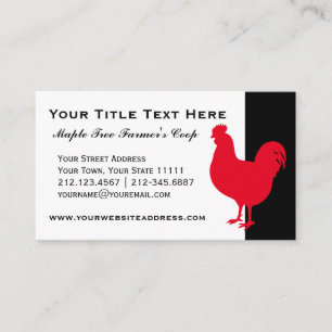 Country Farm Coop Vintage Rooster Business Card