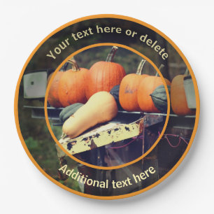 Country Farm Harvest Nature Personalized Party Paper Plate