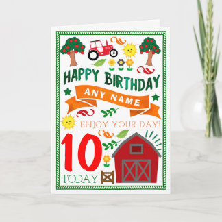 Country Farm Personalised Birthday Card