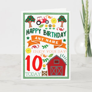 Country Farm Personalized Birthday Card
