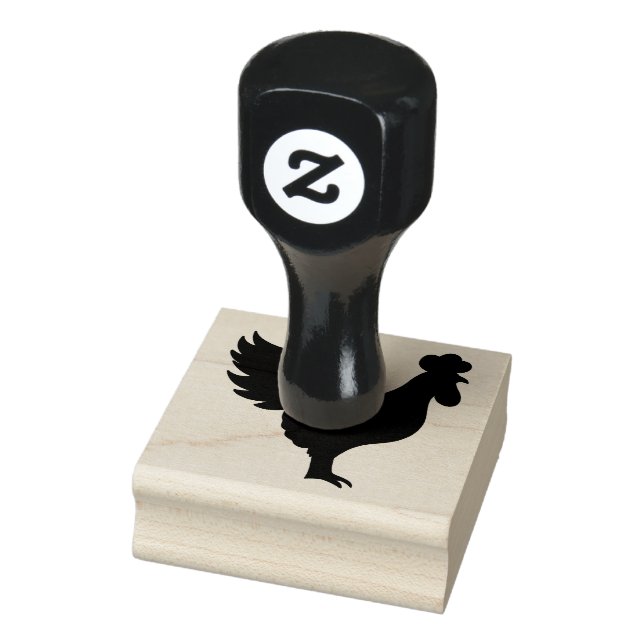Country Farm Rooster Craft Silhouette Rubber Stamp (Stamp)