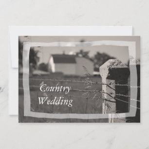 Country Farm Wedding Save the Date Announcement