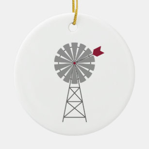 Country Farm Windmill Ceramic Ornament