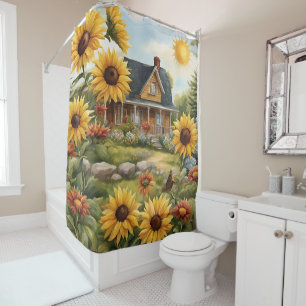 Country Farmhouse Dreamy Golden Sunflowers