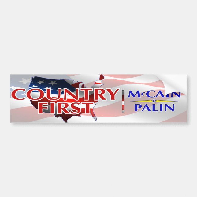 Country First Bumper Sticker (Front)