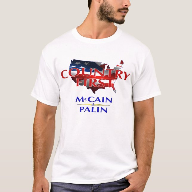 Country First - McCain Palin 2008 T-Shirt (Front)