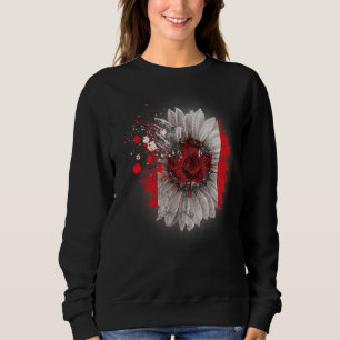 Country Flag Canada Canadian Flag Sunflower Vintag Sweatshirt
