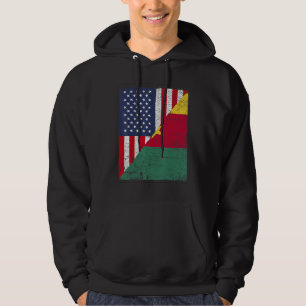Country Flag  Half USA Half Cameroon Hoodie