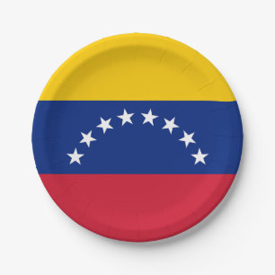 Country flag of Venezuela custom party plates