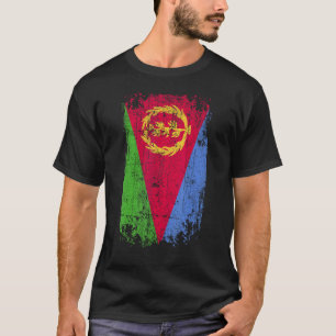 Country Flag Souvenir Grunge Flag Eritrea T-Shirt