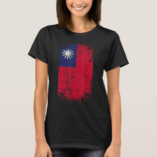 Country Flag Souvenir Grunge Flag Taiwan T-Shirt