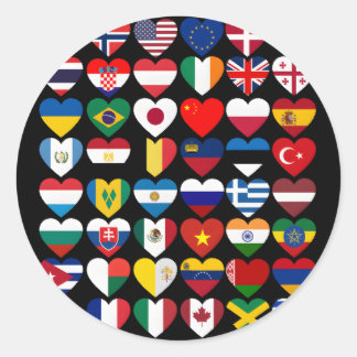 Country Flags Of The World Classic Round Sticker