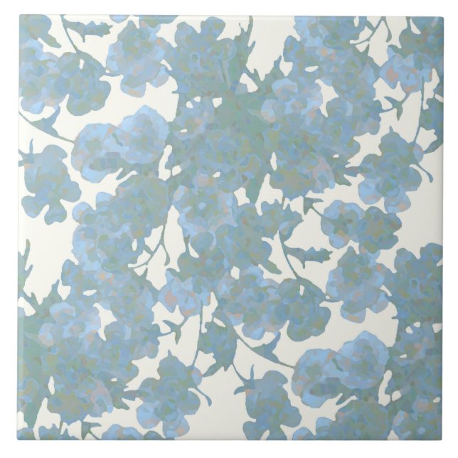 Country Flora on French Buttercream Large Tile (Front)
