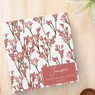 Country Floral Bridal Shower Recipe Collection Binder